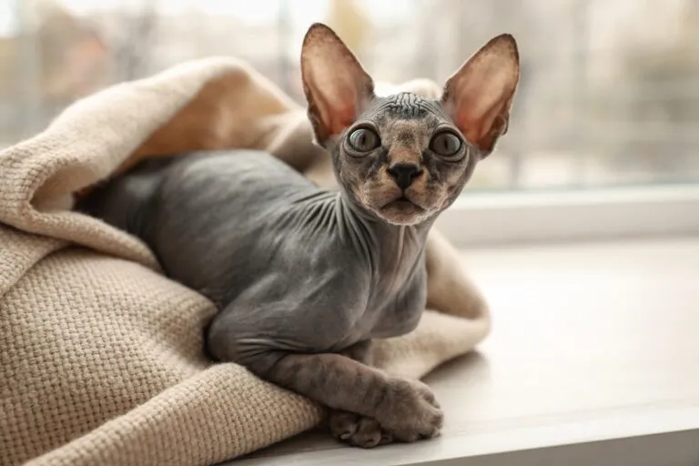 Eine junge Sphynx Katze